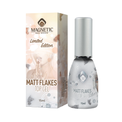 104025 - Matte Flakes Top Gel Silver 15ml.